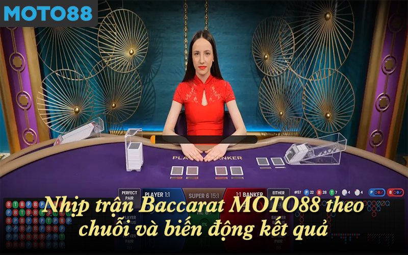 Nhịp trận Baccarat MOTO88 theo chuỗi và biến động kết quả